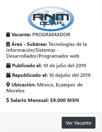 Vacantes Relacionadas.