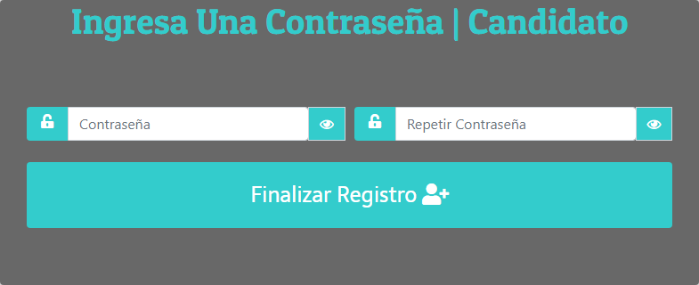 Página Correspondiente al Paso 3, dónde se Ingresa la Contraseña.
