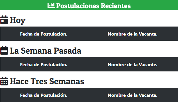 Pagina Principal Candidato con cero Postulaciones.